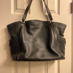 Dooney & Bourke Gray and Black Leather Tote